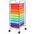 10 Drawer Rolling Storage Cart with Metal Frame B6650