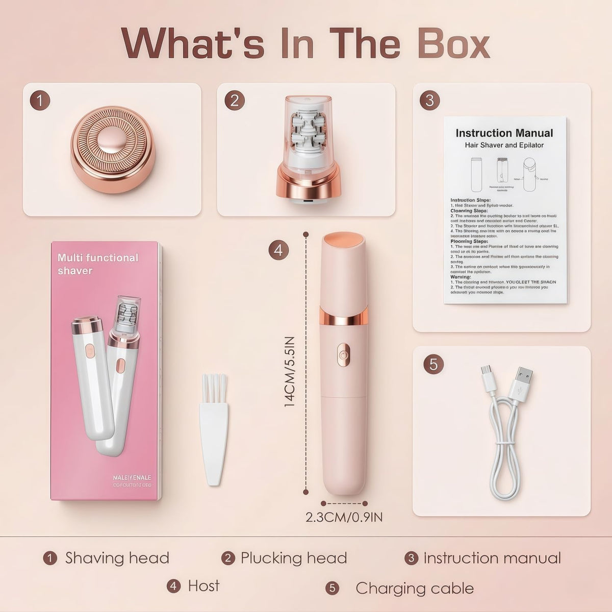 Rechargeable Cordless Electric Facial Epilator K971564
