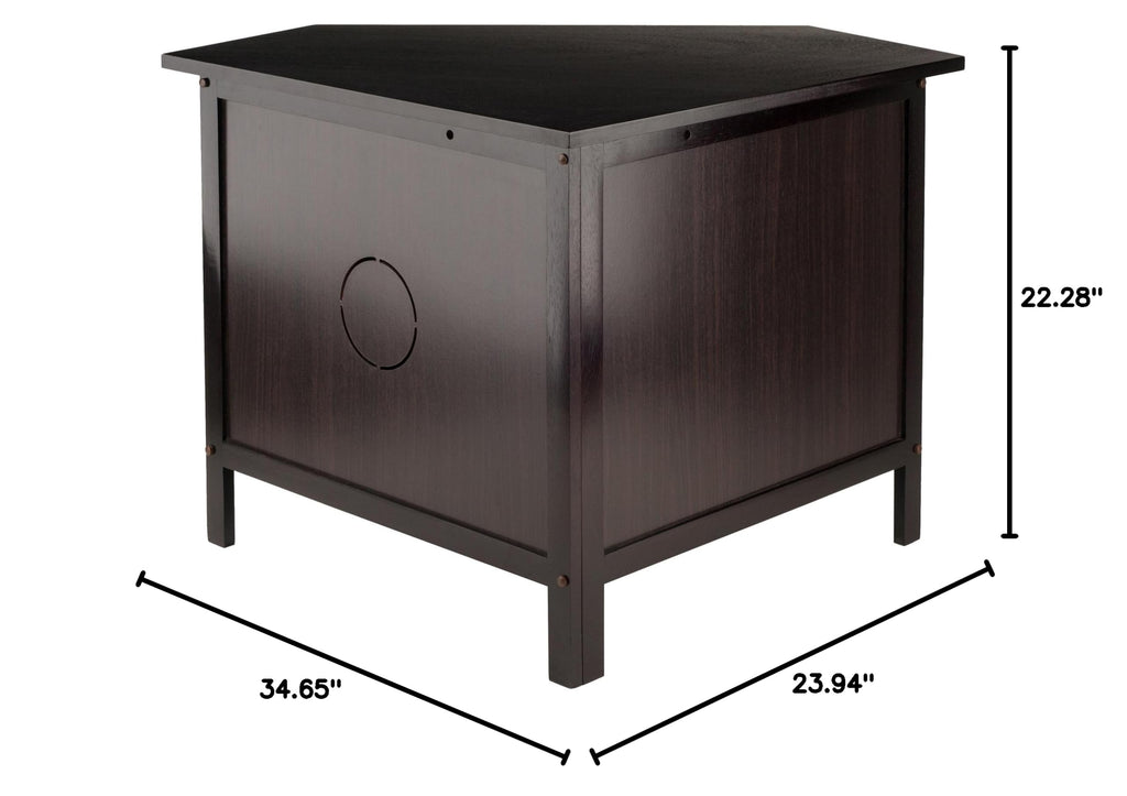 Espresso Corner TV Stand Y254