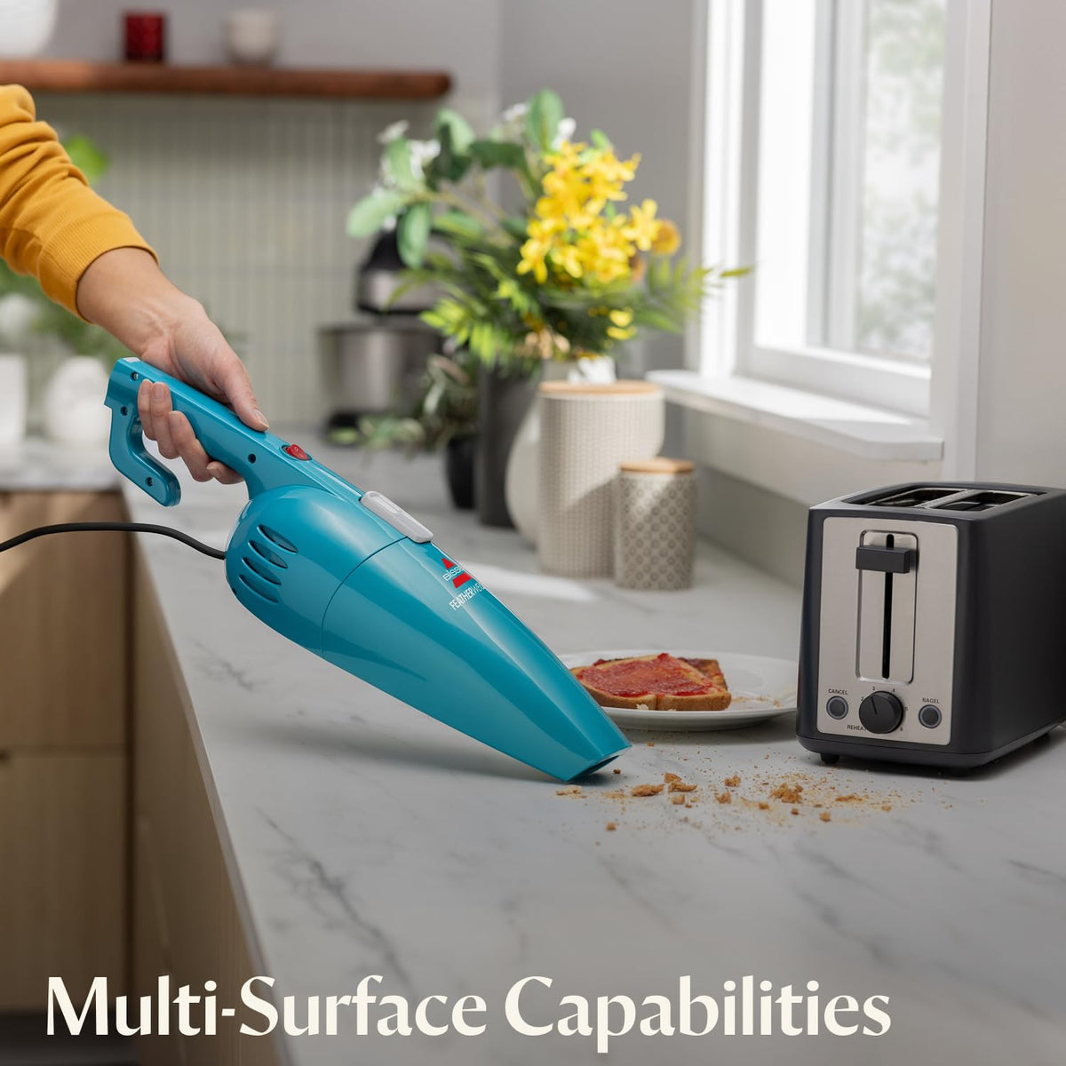 Bagless Stick Vacuum and Electric Broom with Crevice Tool U2131