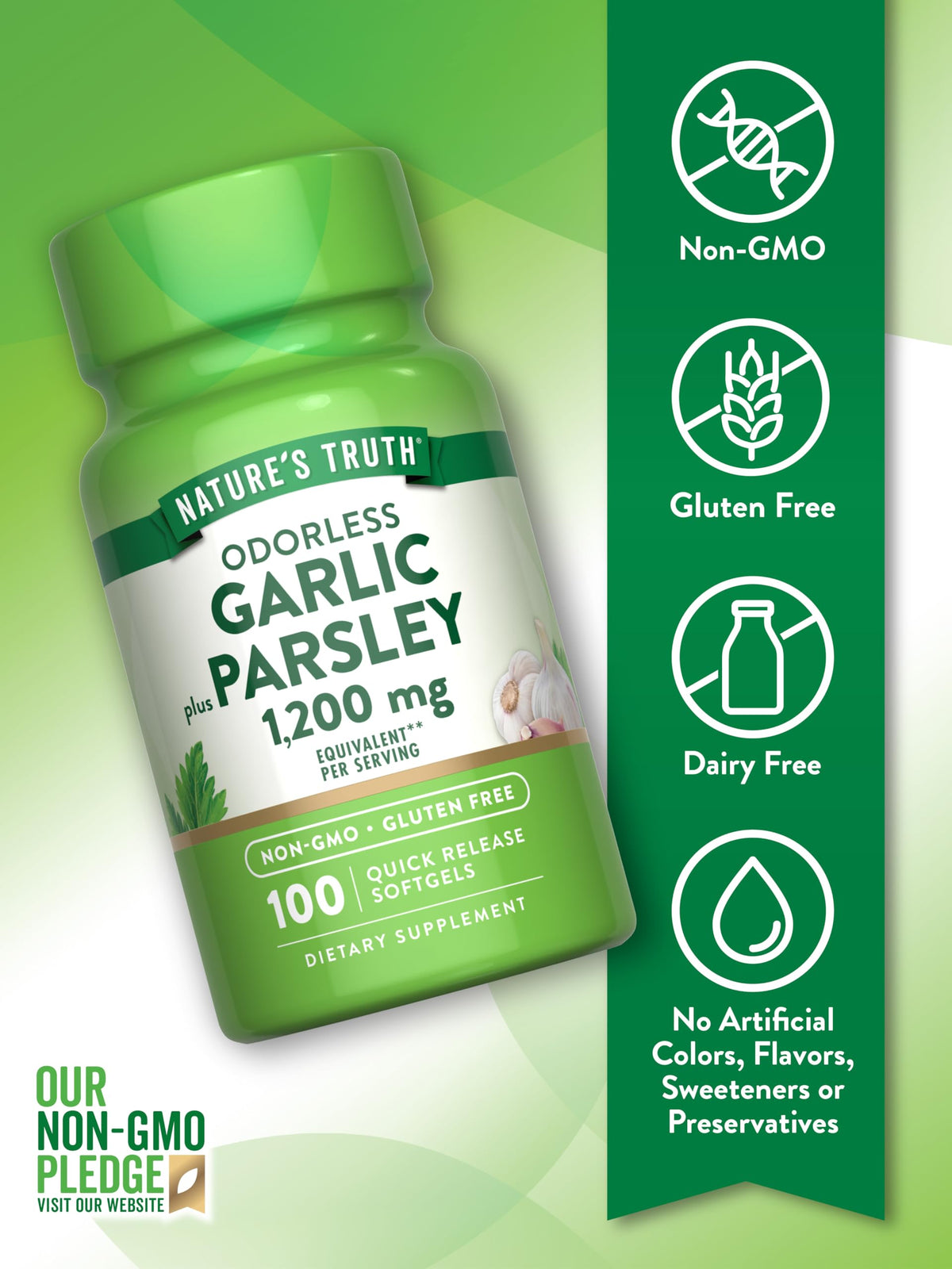 Odorless Garlic and Parsley 100 Softgels L8207