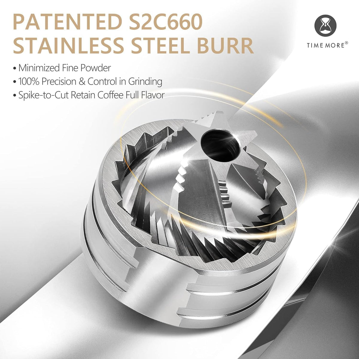 Manual Coffee Grinder with Stainless Steel Conical Burr, 25g, Black L359
