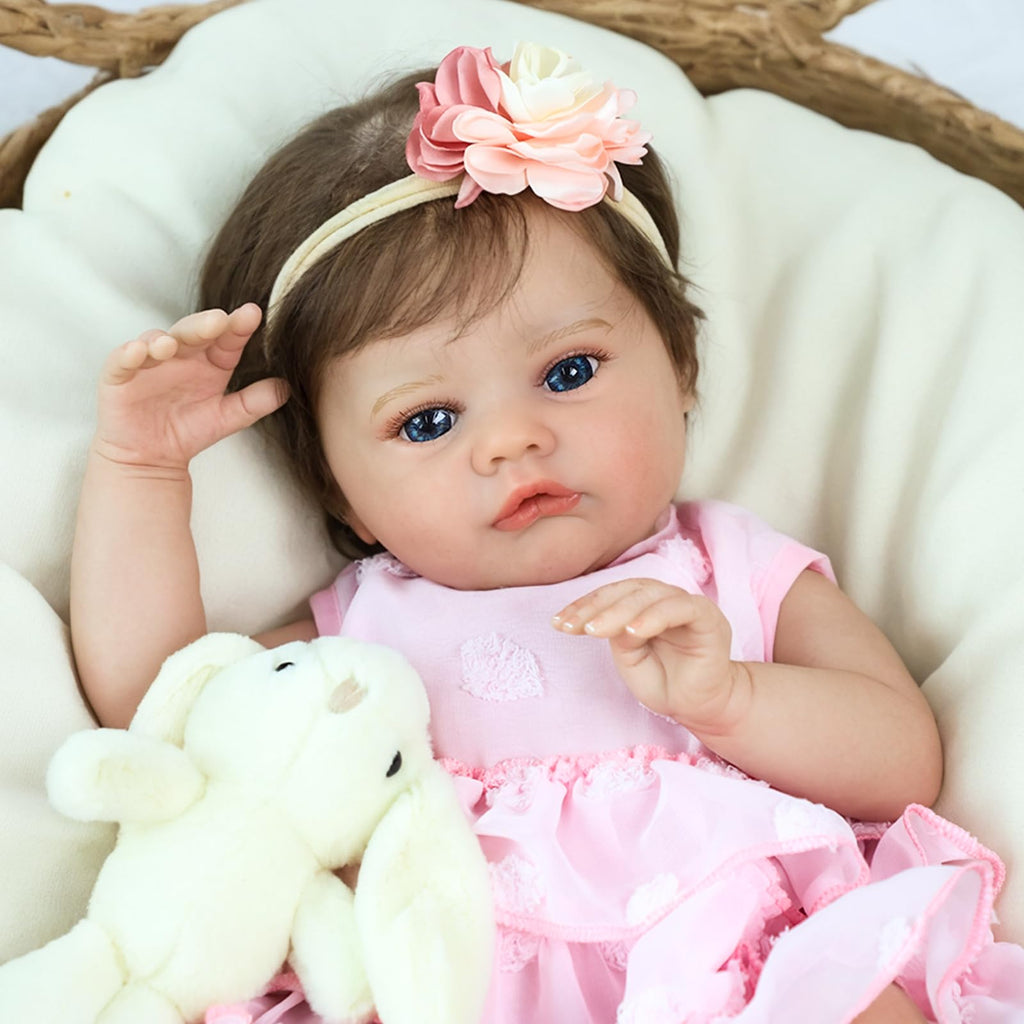 20 Inch Lifelike Reborn Baby Doll Girl with Soft Weighted Body M155
