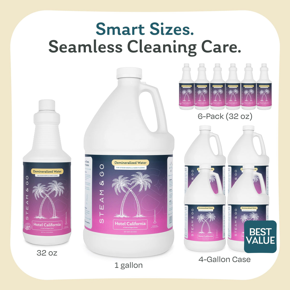 Demineralized Water for Steam Mop, 32 Ounces W537
