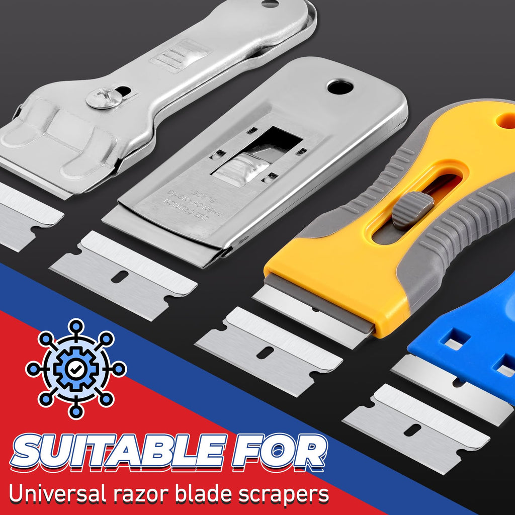 Single Edge Razor Blades, 100 Blades, High Carbon Steel S69539