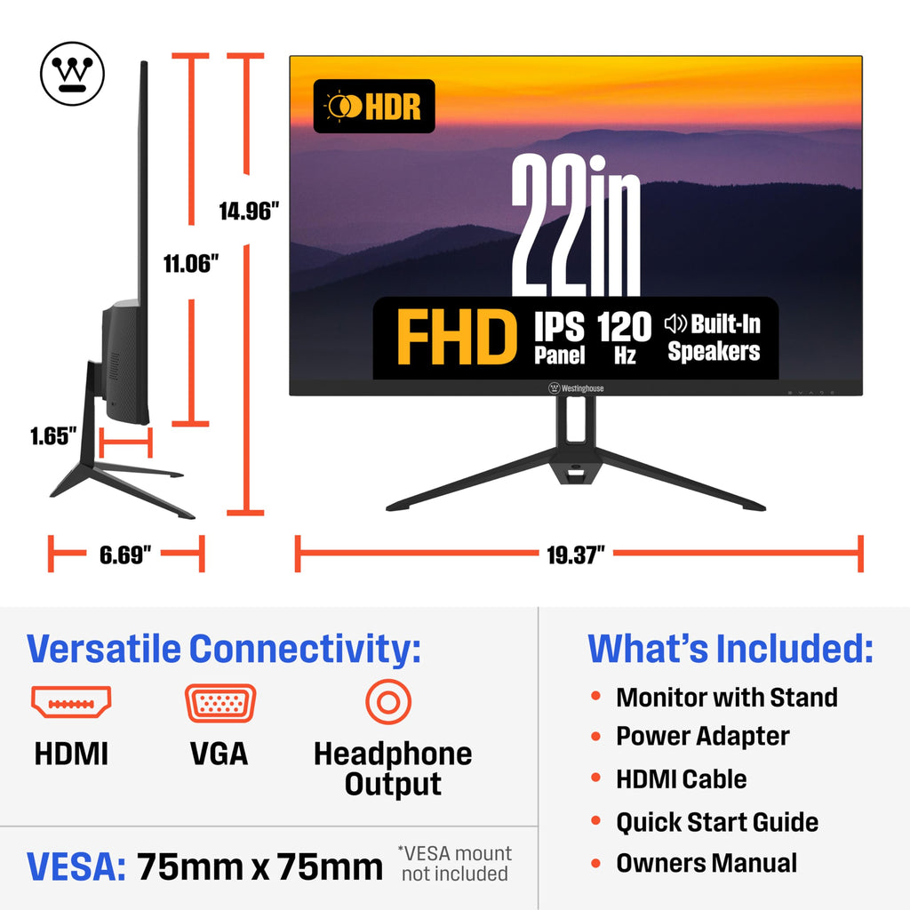 22 Inch FHD 1080P IPS 120Hz Gaming Monitor C308206