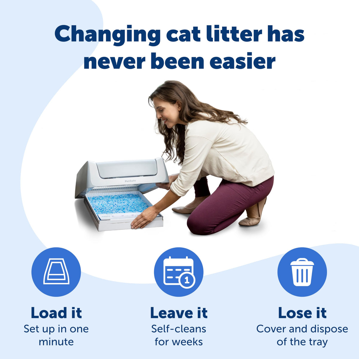 Disposable Crystal Cat Litter Tray, Fresh Scent, 3 Pack E800810