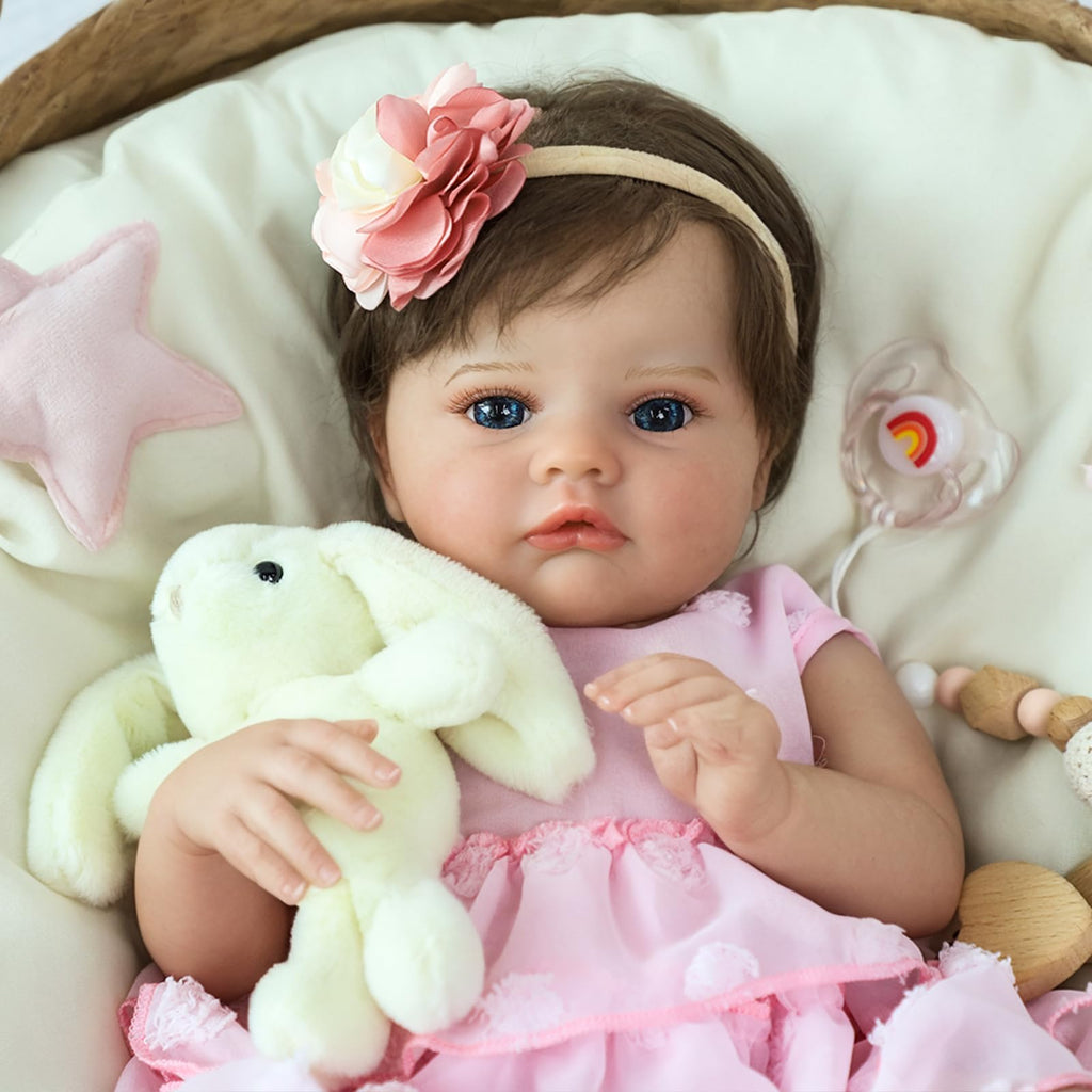 20 Inch Lifelike Reborn Baby Doll Girl with Soft Weighted Body M155