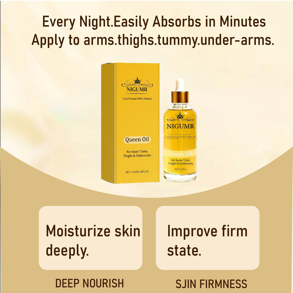 Cold-Pressed Natural Botanical Firming Body Oil 4 fl oz Q234