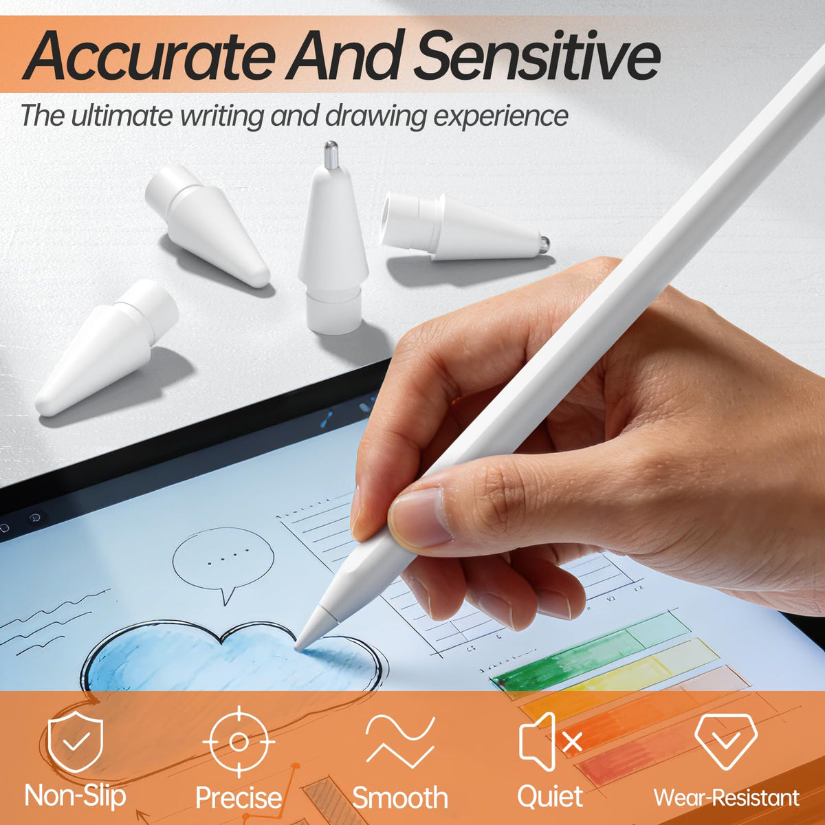 Replacement Tips for Apple Pencil 4 Pack Y70000