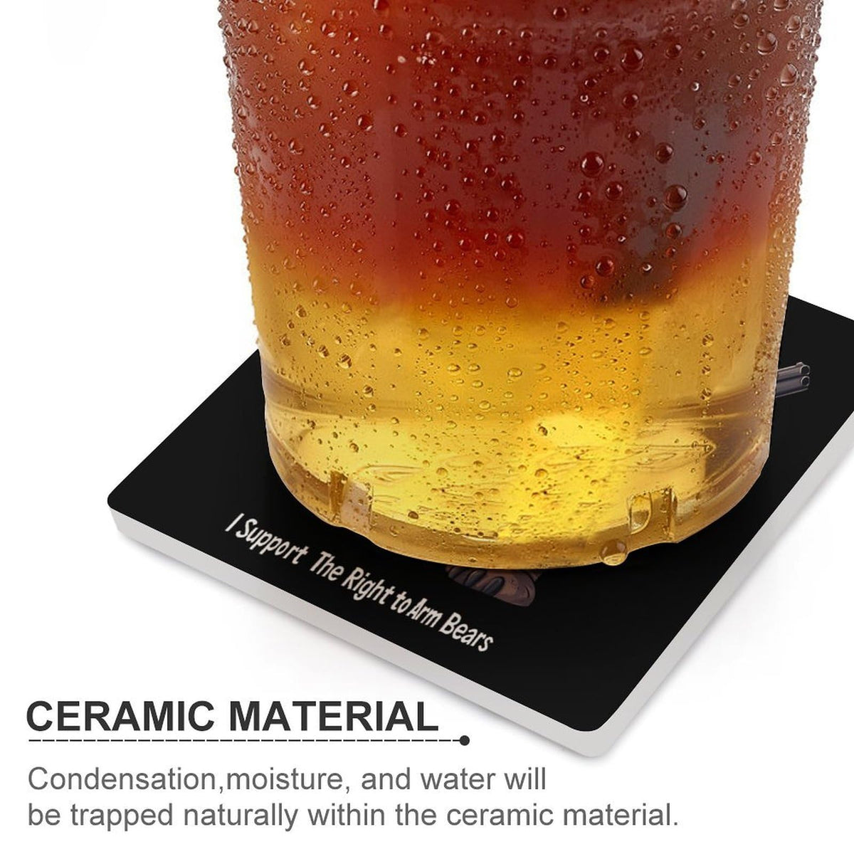 Ceramic Coasters Set Square Drink Coasters P78556