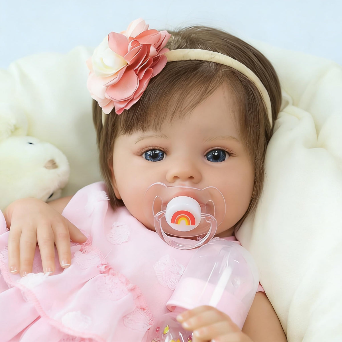 20 Inch Lifelike Reborn Baby Doll Girl with Soft Weighted Body M155