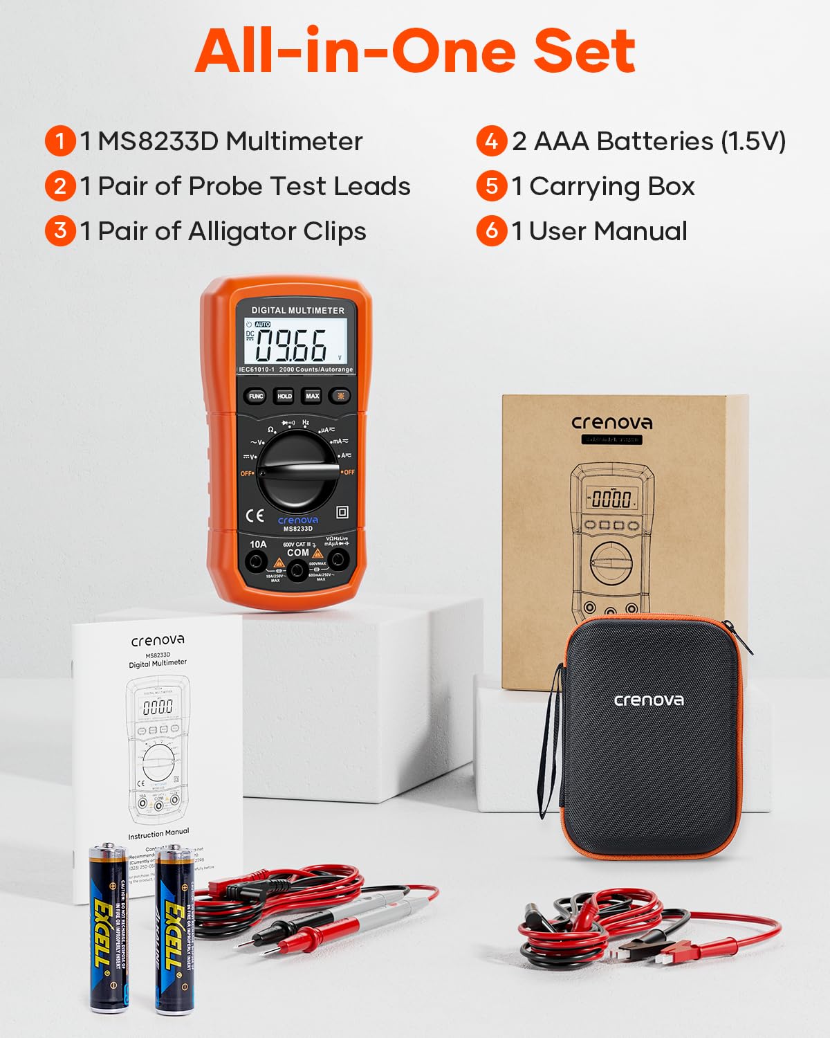 Auto-Ranging Multimeter TRMS 6000 Counts F798965
