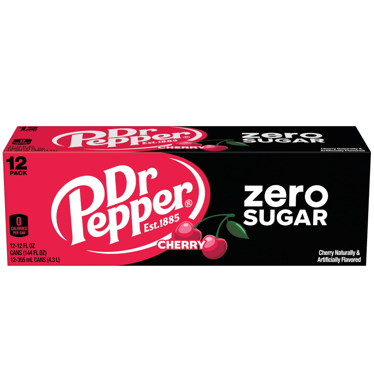 Cherry Zero Sugar Soda 12 fl oz 12 Pack M398439