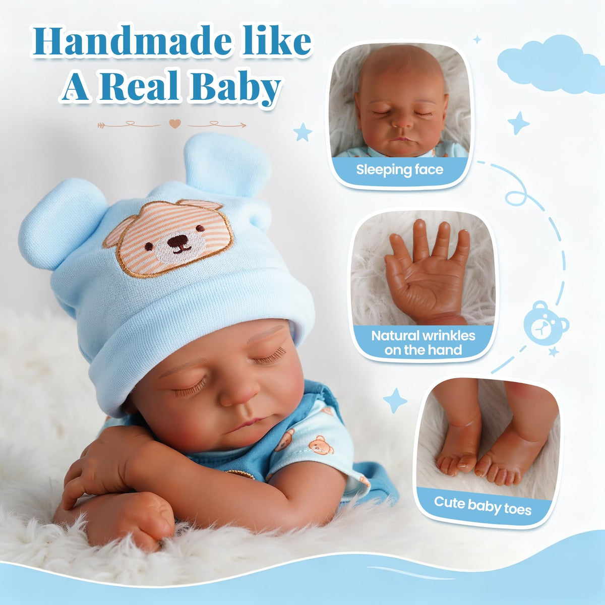20 Inch Black Reborn Baby Dolls R245434