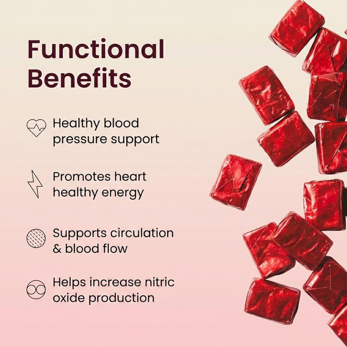 Beet Root Chews, Pomegranate Berry Flavor, 60 Chews C642030