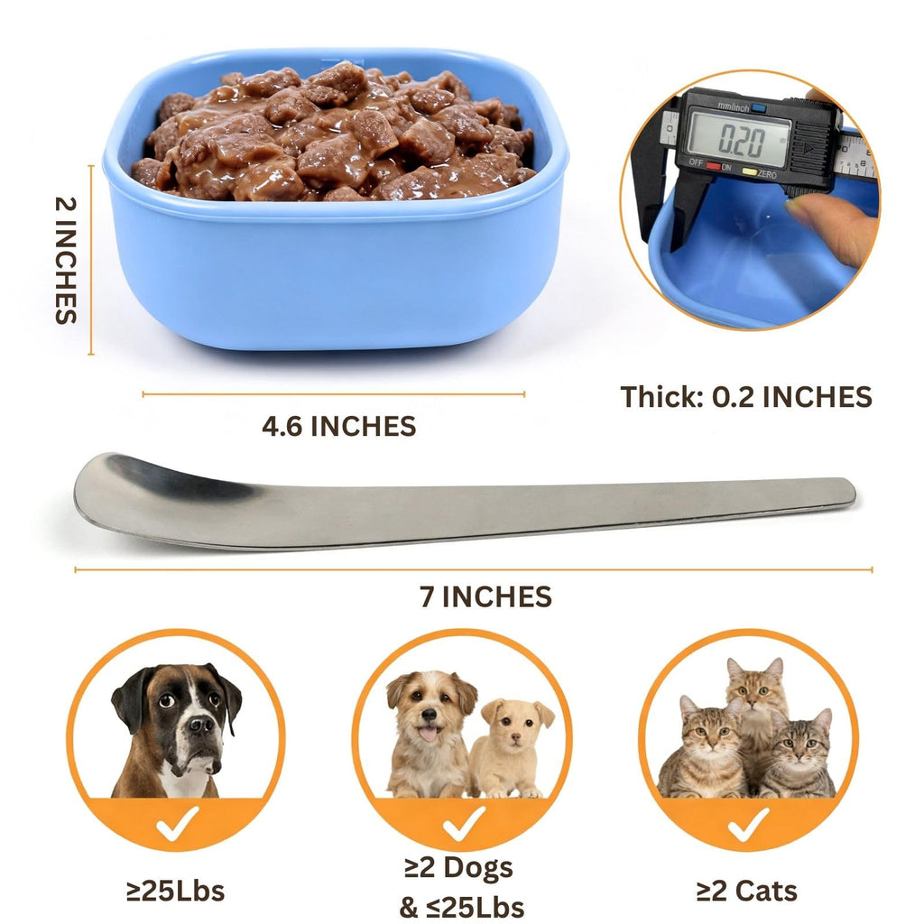 Airtight Pet Wet Food Storage Containers with Lids 4-Pack 12oz O25689