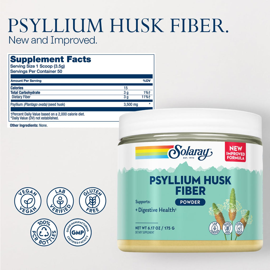 Psyllium Husk Powder Fiber Supplement 6.17 OZ A921835
