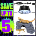 UVB Reptile Light with Basking Platform Combo Kit V897134