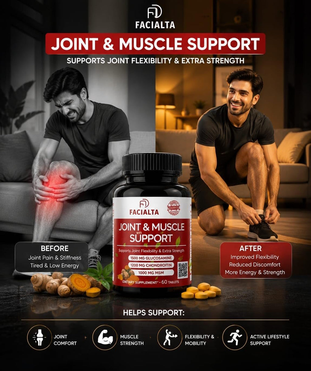 1500mg Glucosamine 1200mg Chondroitin 1000mg MSM 60 Tablets Joint Supplement E61457