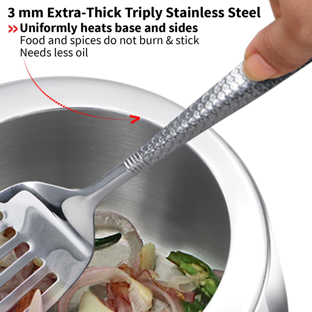 3 Litre Triply Stainless Steel Pressure Cooker E579108