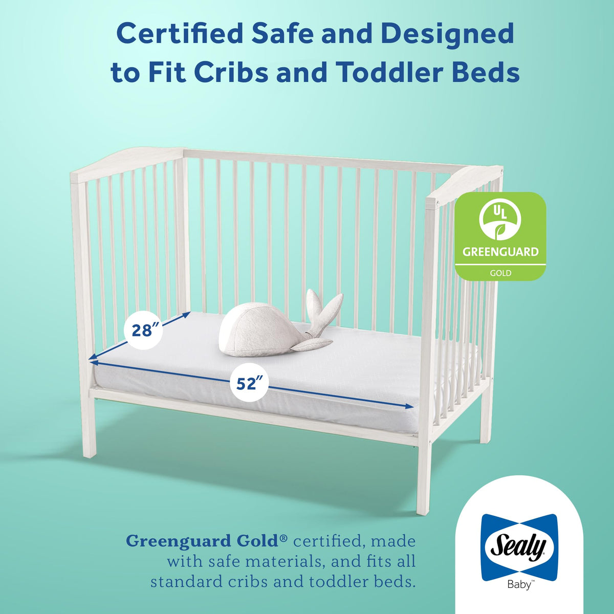 Cotton 2 Stage Waterproof Crib Mattress Y8078