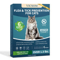 Cat Flea and Tick Treatment, 6 Doses U3557