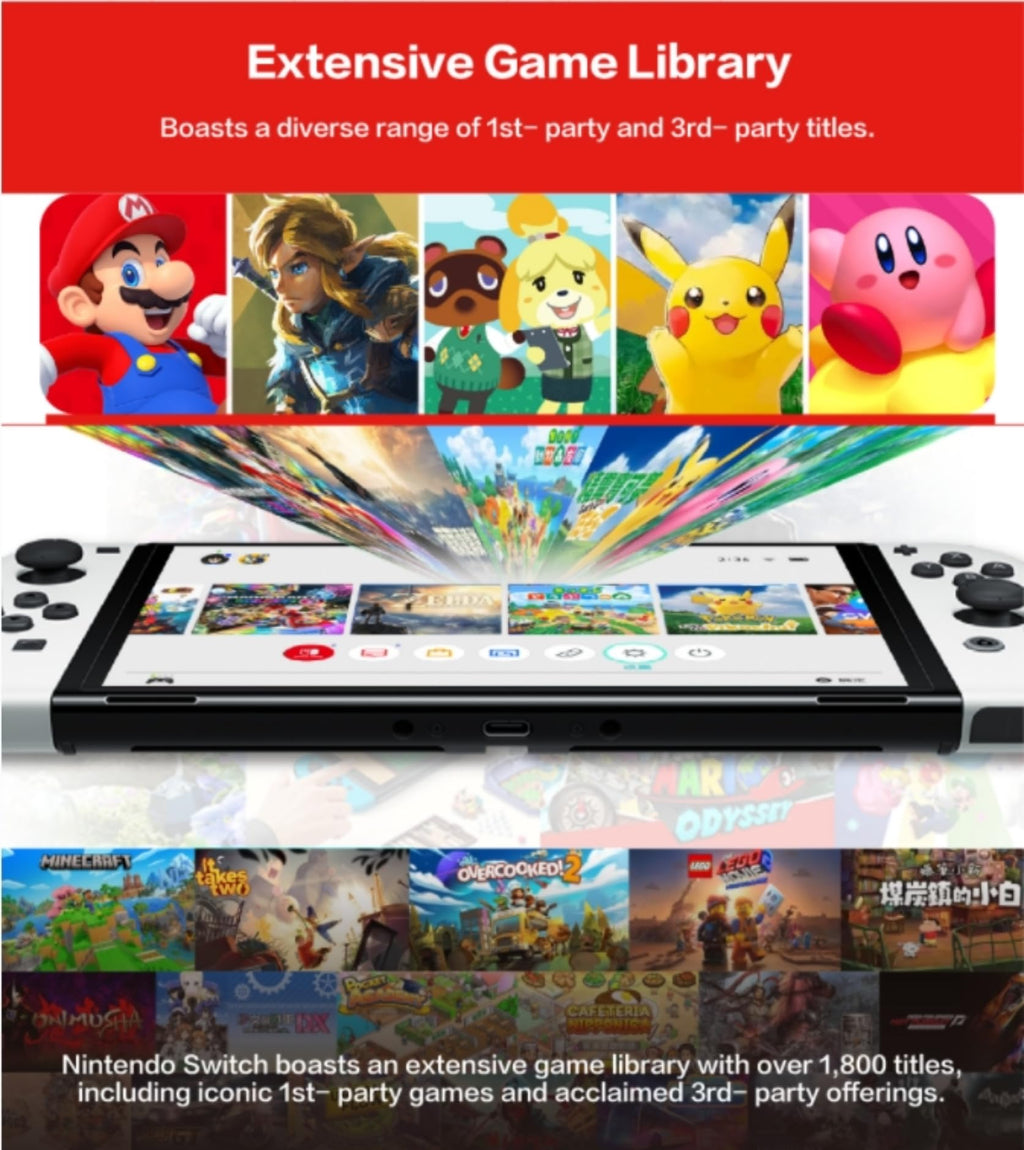 Nintendo Switch OLED Model with White Joy-Con E24609
