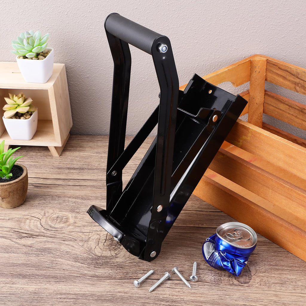 Black Heavy Duty Wall Mounted Can Crusher D25040