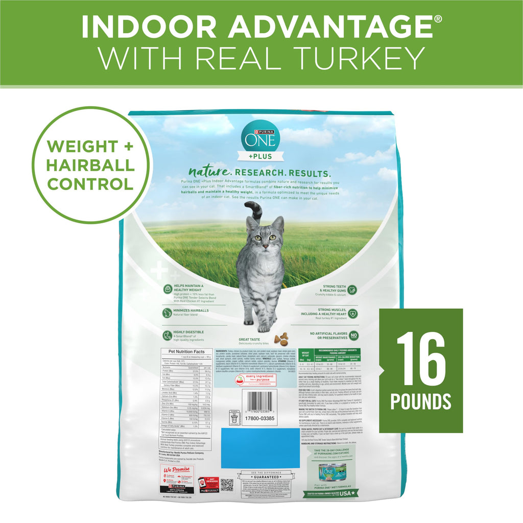 Indoor Weight Control Dry Cat Food 16 lb Bag C5696