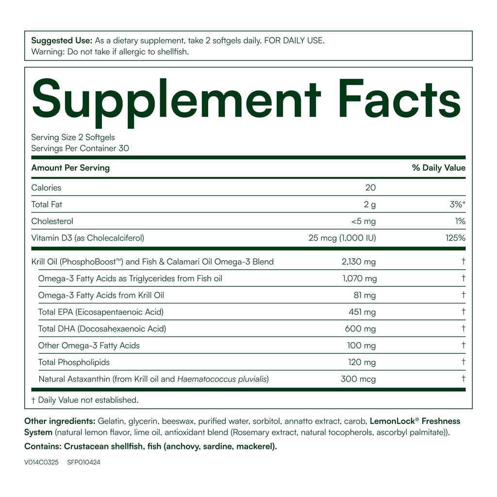 Krill Omega-3 60 Softgels A911897