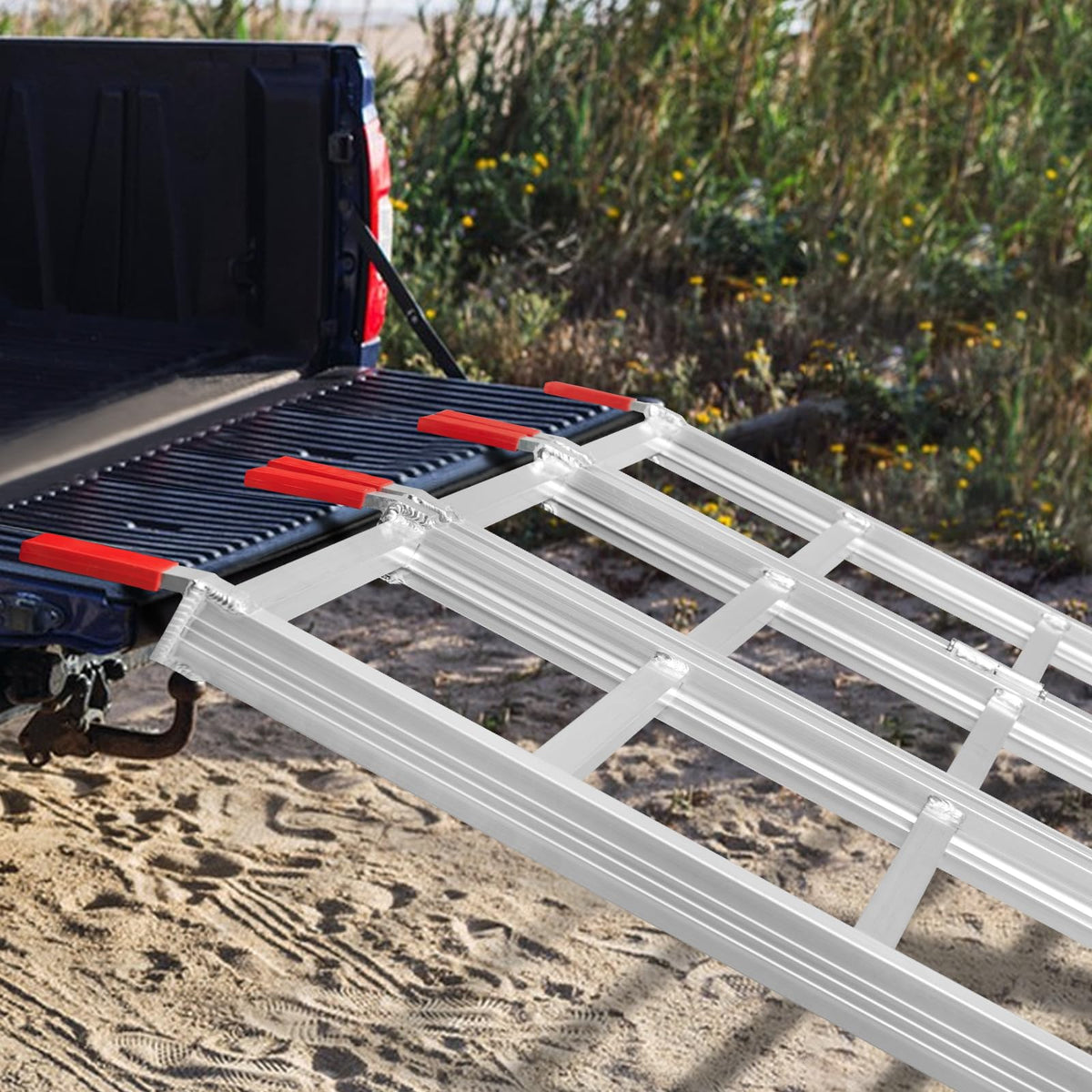 69" L x 50" W Tri-Fold Aluminum ATV Loading Ramp 1500lb Capacity T661397