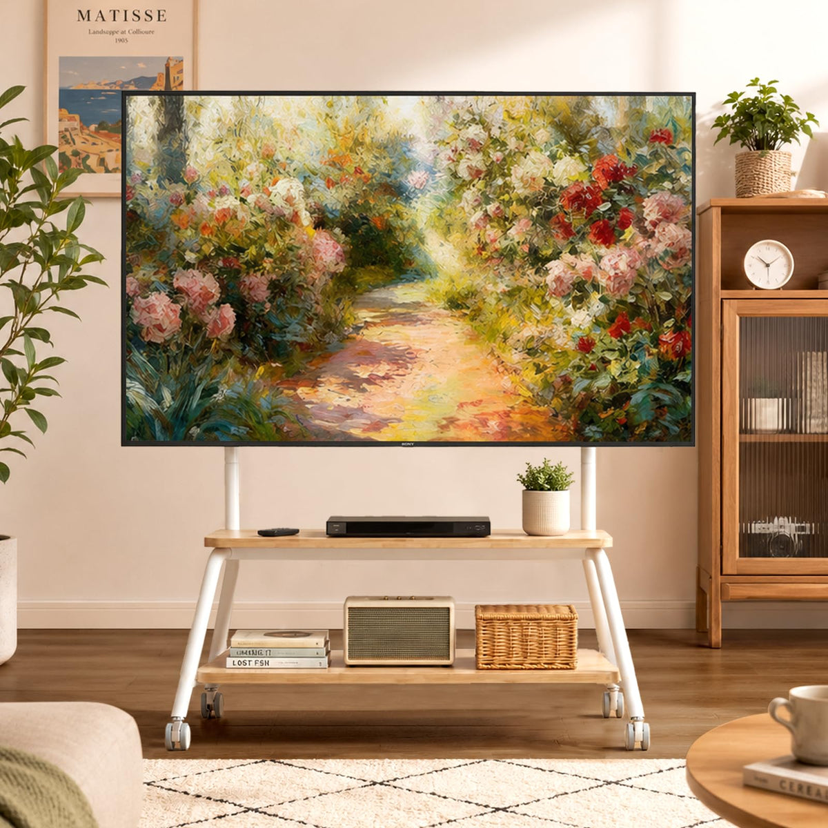 Mobile TV Stand on Wheels for 32-75 Inch TVs L58806
