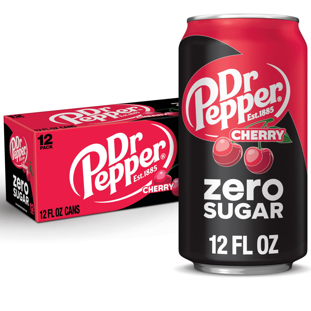 Cherry Zero Sugar Soda 12 fl oz 12 Pack M398439