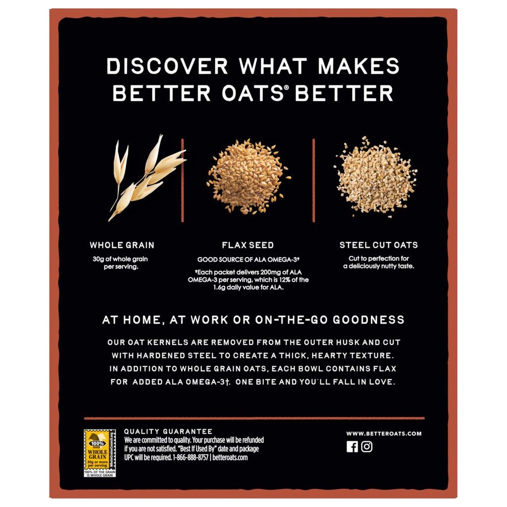Steel Cut Maple & Brown Sugar Oatmeal 15.1 oz 6 Pack J6774