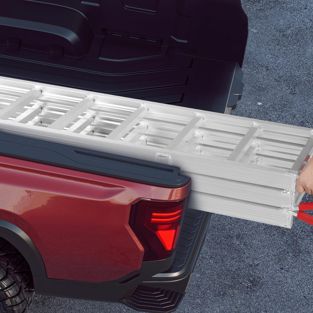 69" L x 50" W Tri-Fold Aluminum ATV Loading Ramp 1500lb Capacity T661397