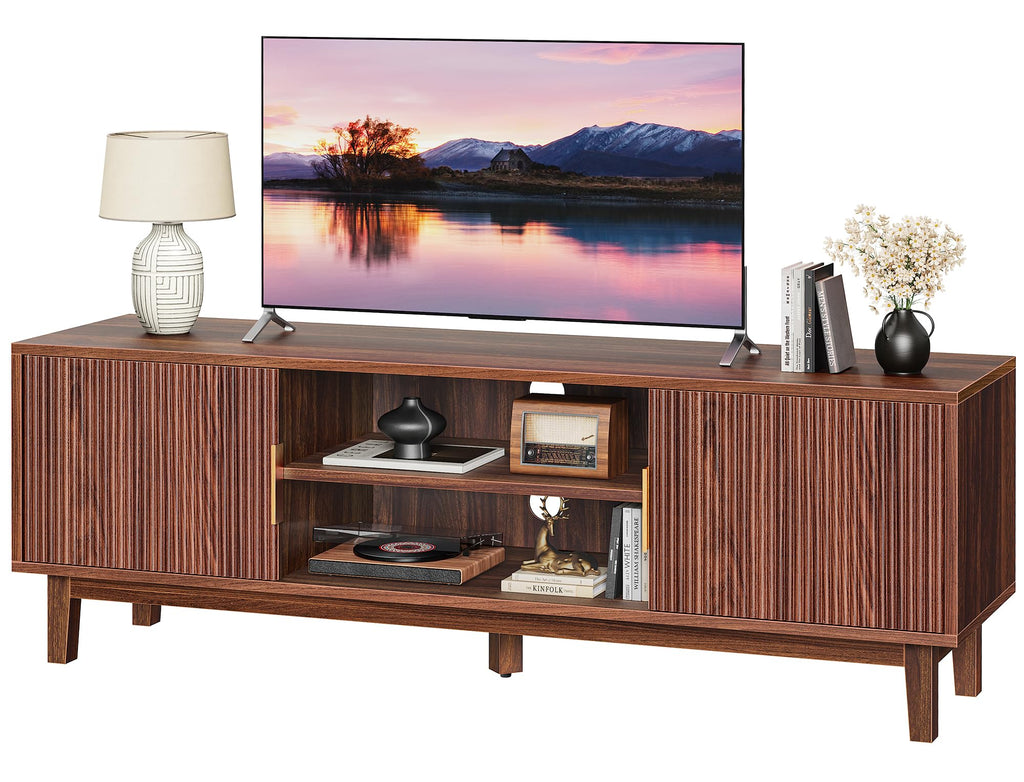 54 Inch Fluted TV Stand with Storage V555753