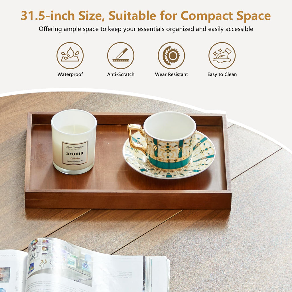 33" Round Lift-Top Coffee Table with Storage J436345