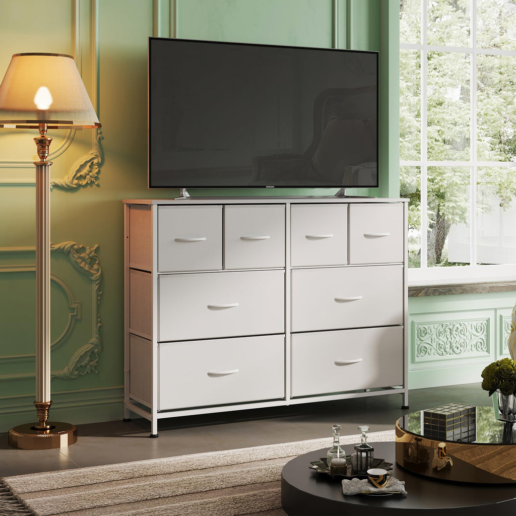 White 8 Drawer Dresser B698172