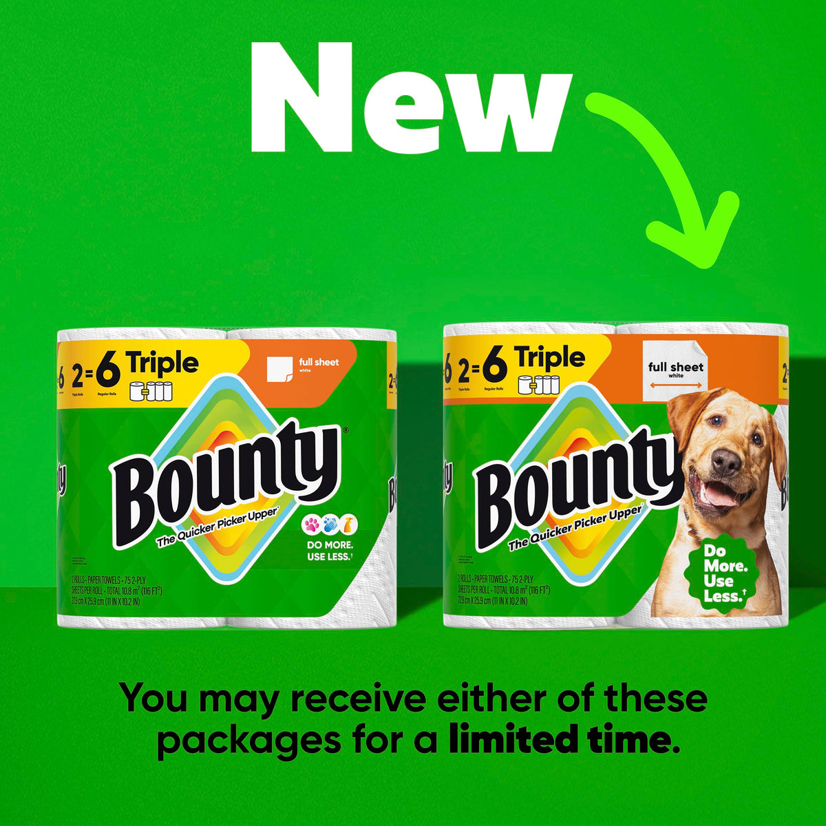 White Paper Towels, 2 Triple Rolls I2304