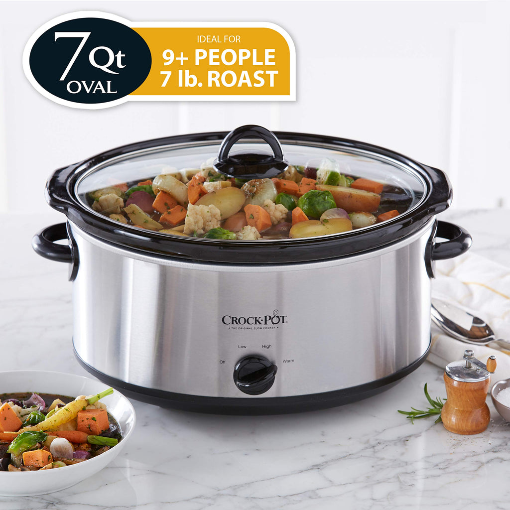 7 Quart Oval Manual Slow Cooker and 2.5 Quart Casserole Slow Cooker A4057
