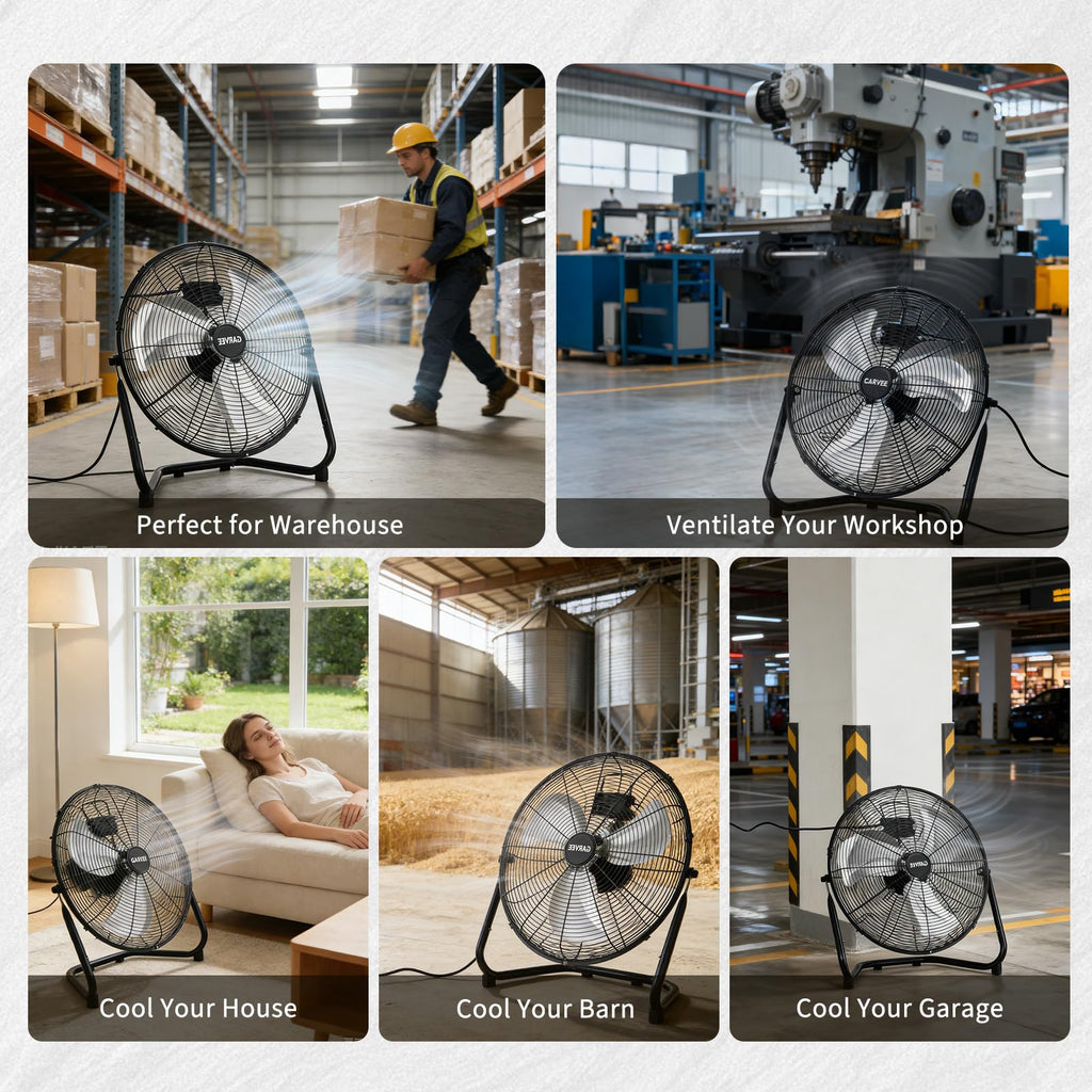 20'' 3000CFM Metal Floor Fan O73323