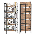Folding 5 Tier Bookcase with X-Bracket Design U55860