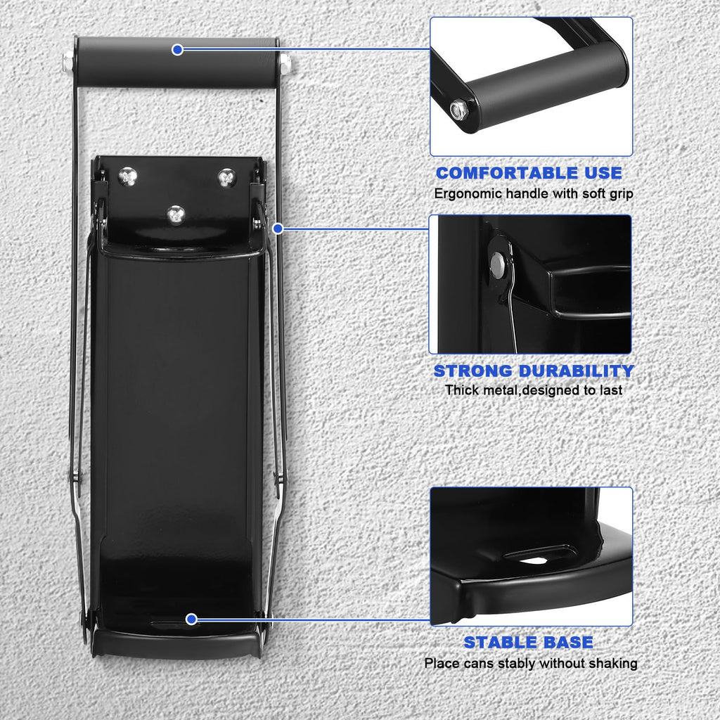 Black Heavy Duty Wall Mounted Can Crusher D25040