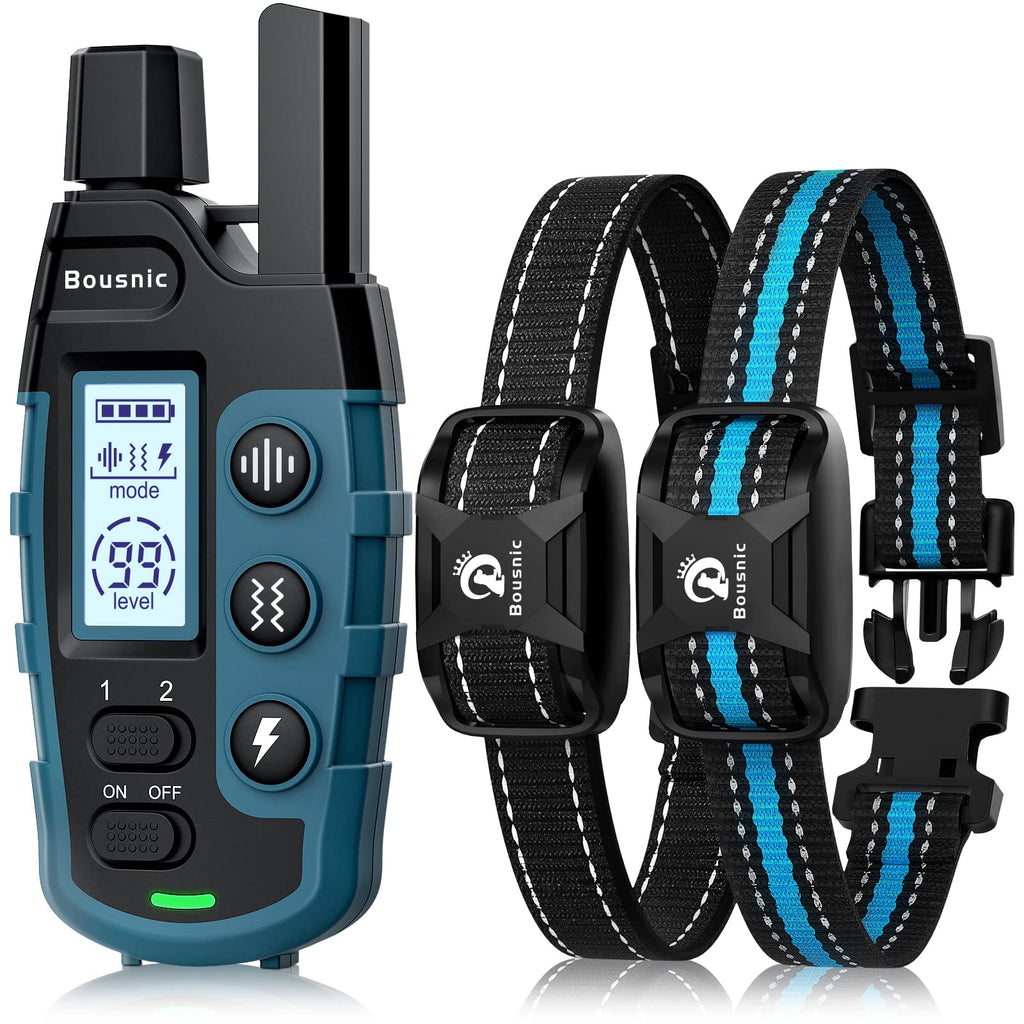 Dog Shock Collar 2 Dogs Waterproof Training Collar with Rechargeable Remote I653968