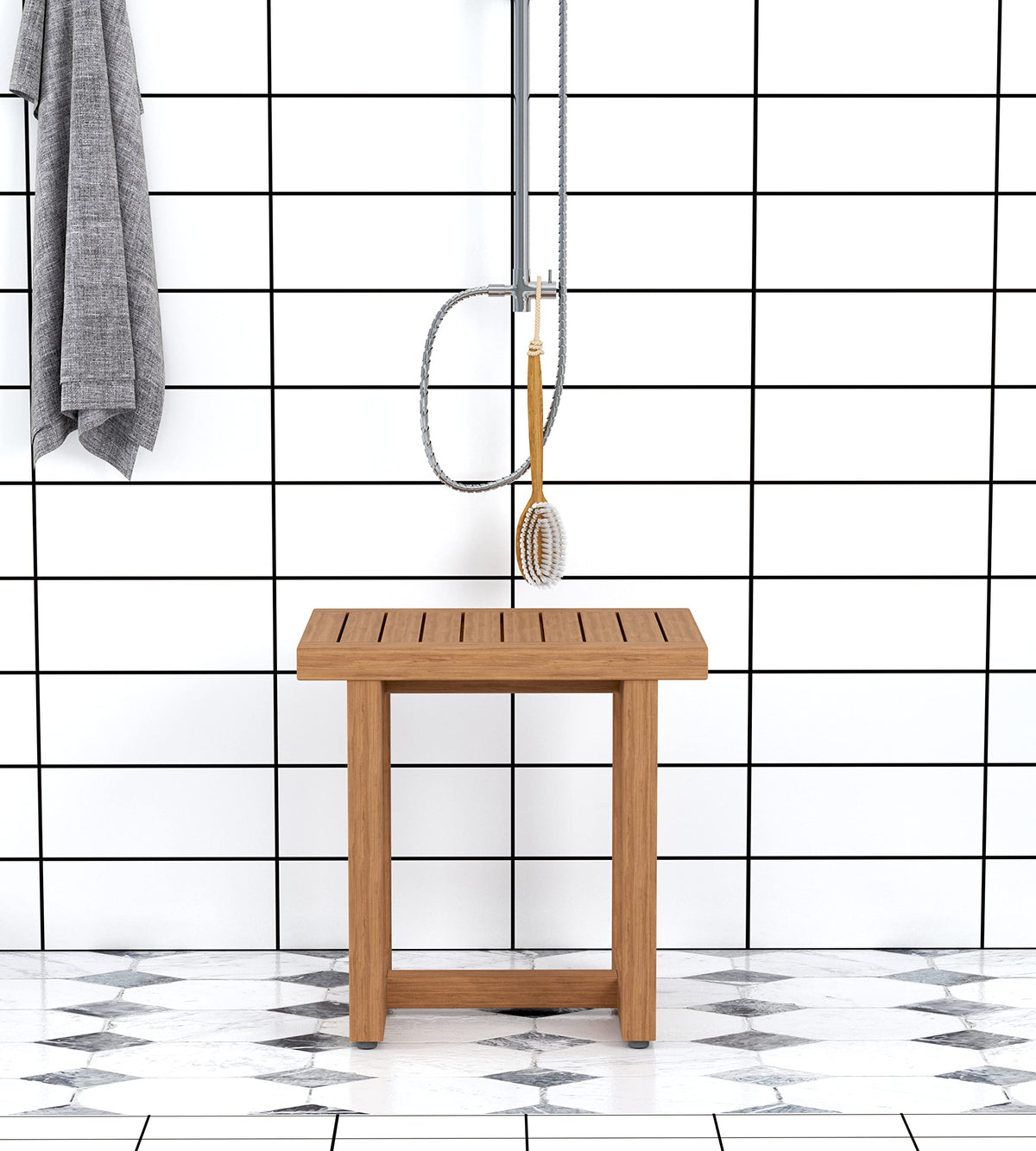 18" Teak Shower Bench C893853
