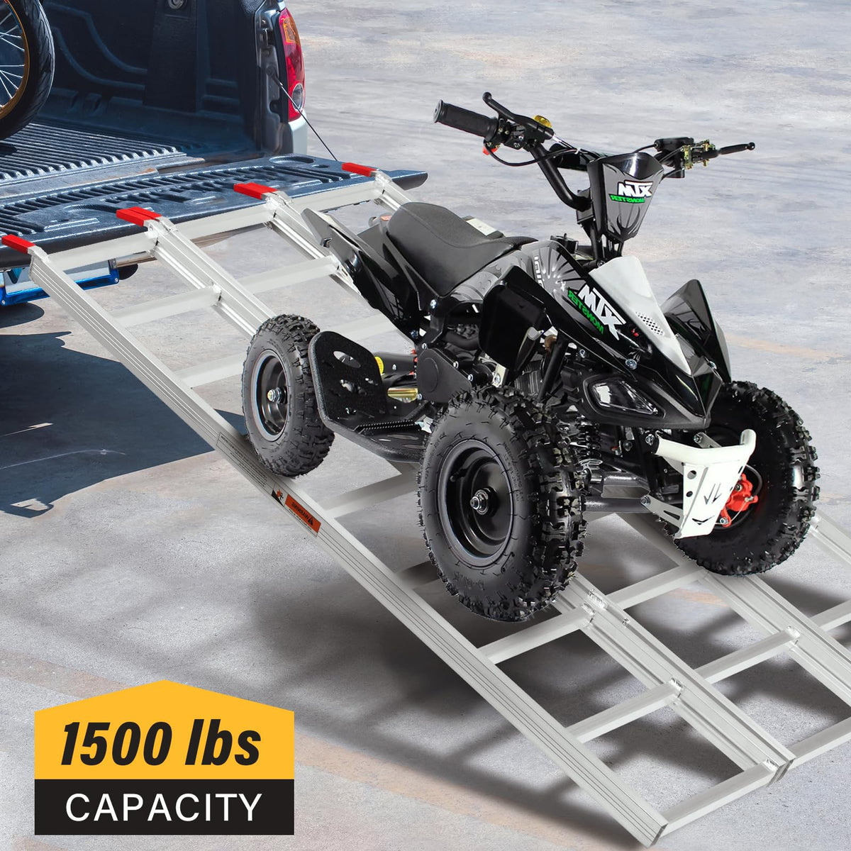 69" L x 50" W Tri-Fold Aluminum ATV Loading Ramp 1500lb Capacity T661397