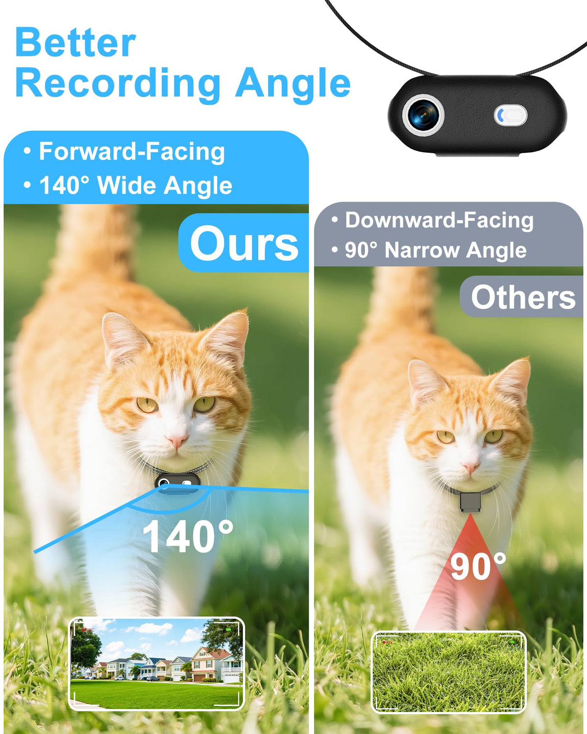 Cat Camera Collar with Phone App F4120