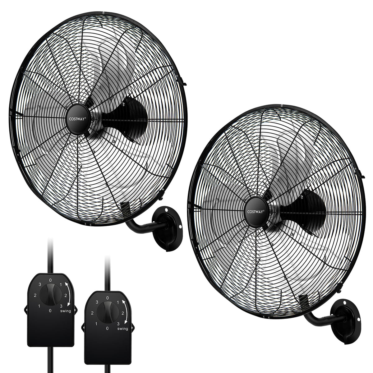 20-inch 3 Speed Metal Wall Mount Fan U2289