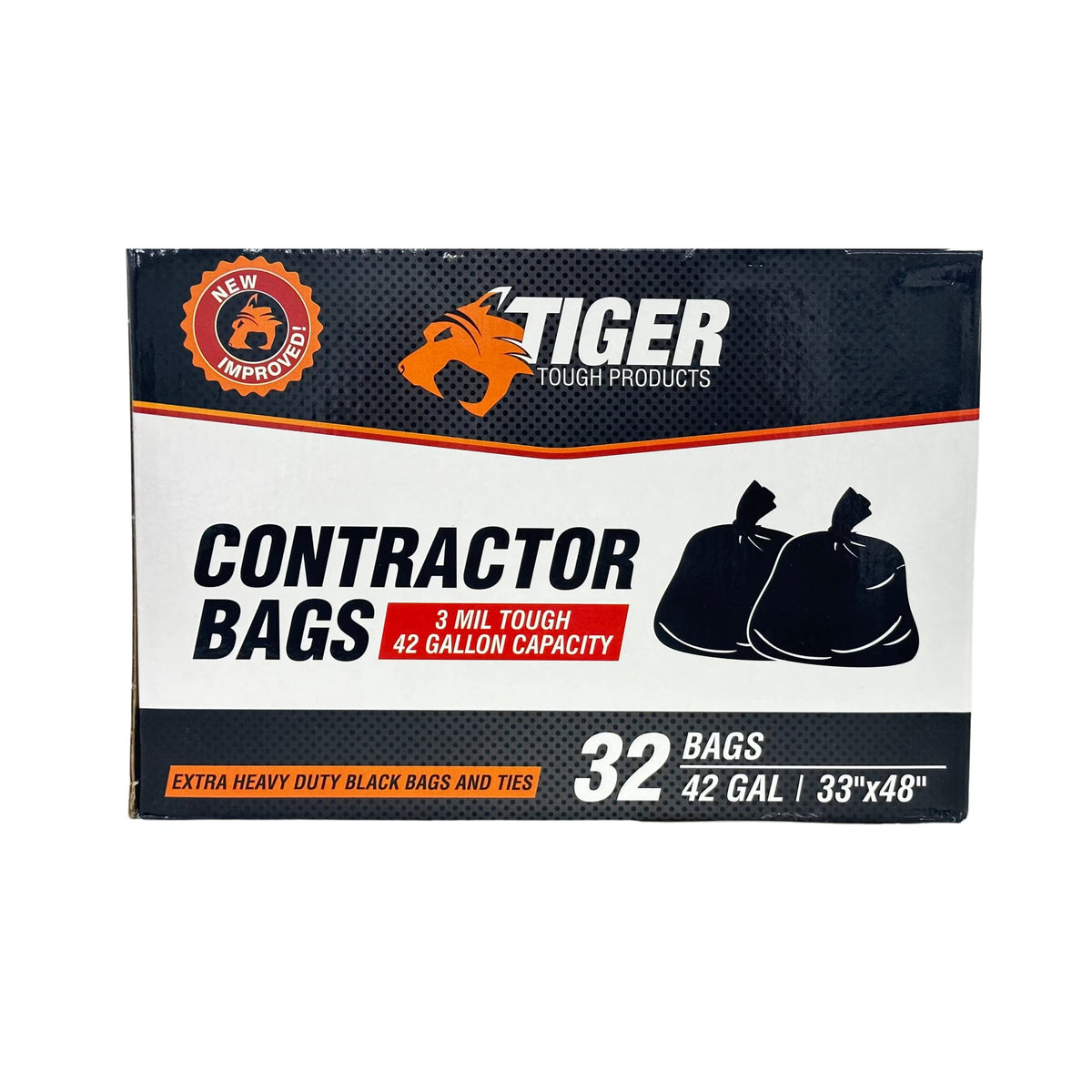 42 Gallon 3 Mil Heavy Duty Black Trash Bags H230